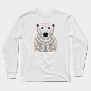 Cute Polar Bear Drawing Long Sleeve T-Shirt